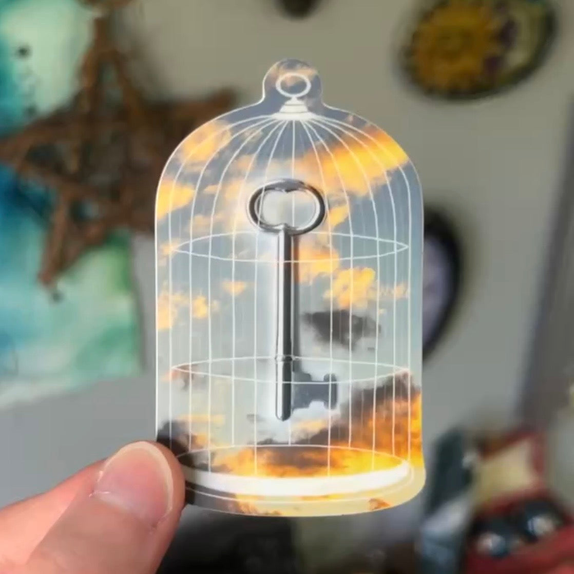 Key in a Cage Sticker