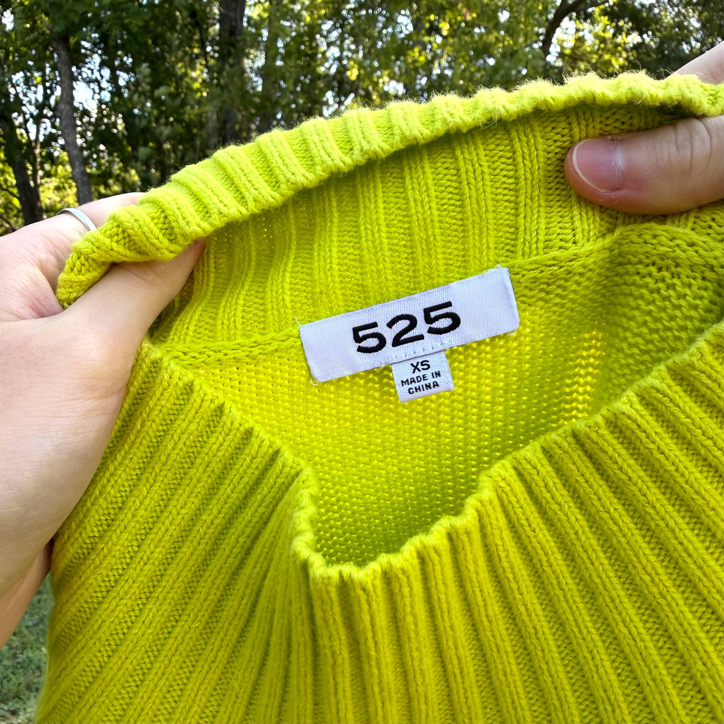 Green Moth Sweater - XS (oversized)