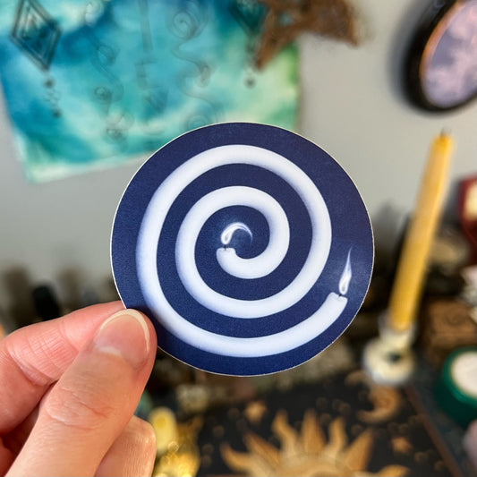 Spiral Candle Sticker