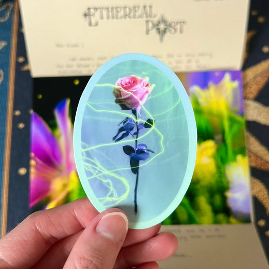 Floating Rose Sticker