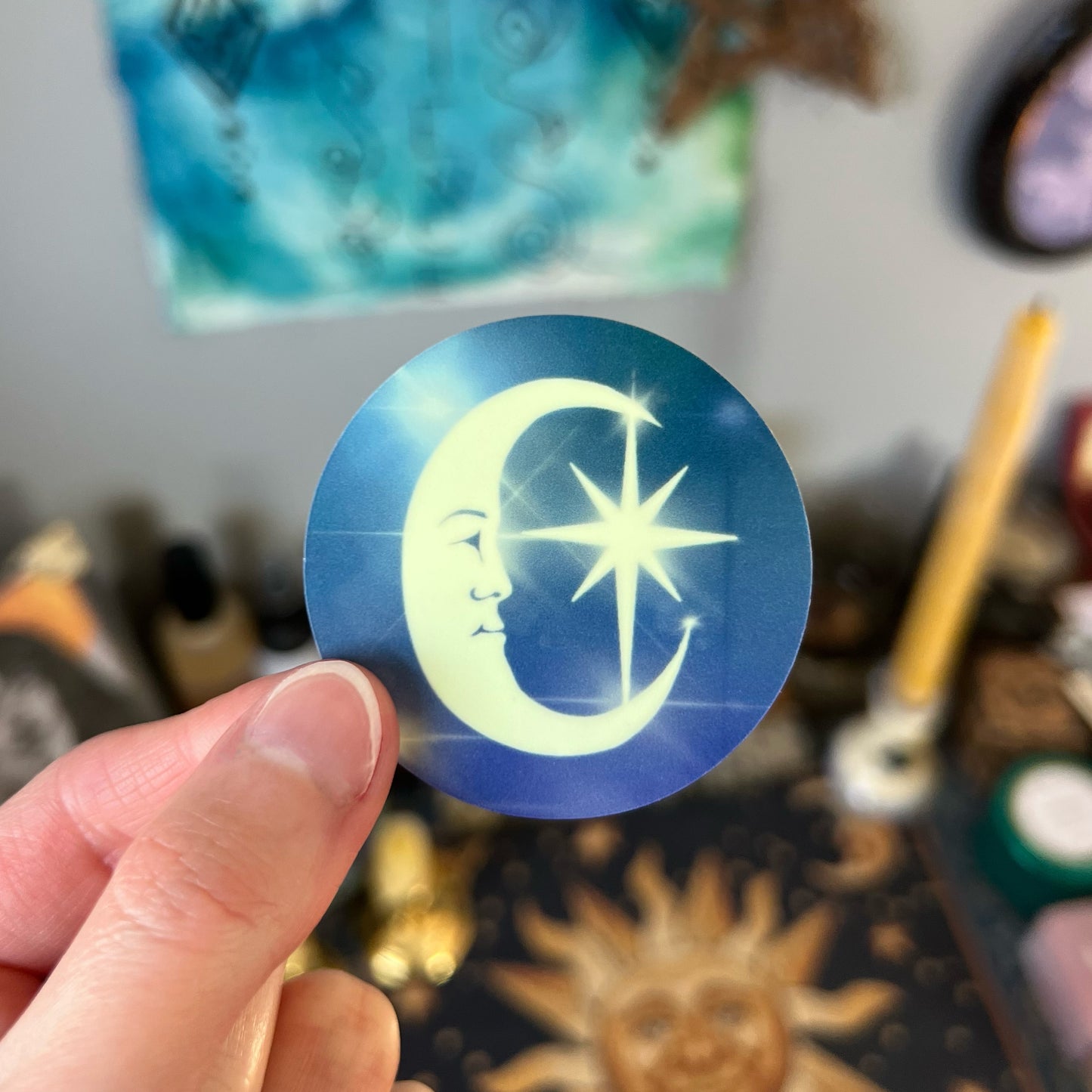 Glowy Moon Sticker