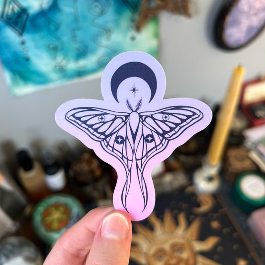 Purple Moth Sticker